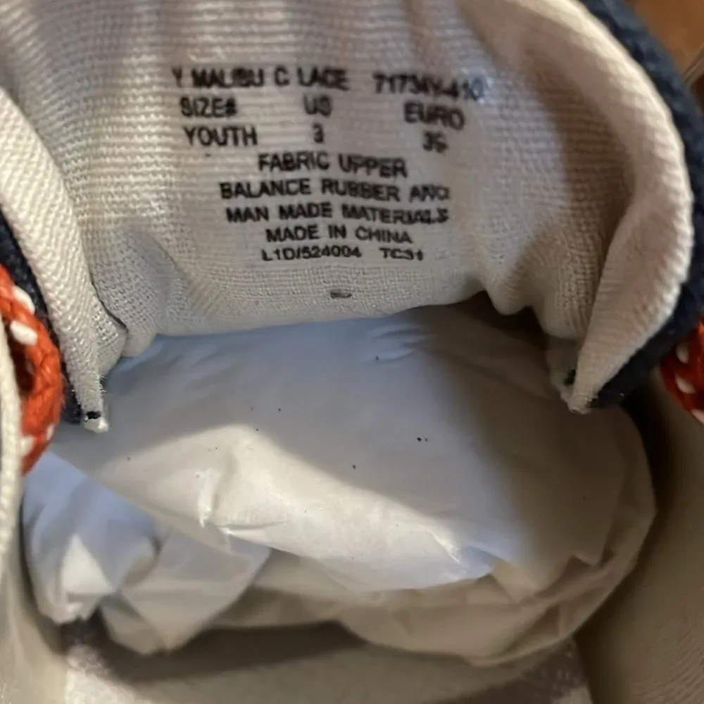 NWT Bogs Outdoor Shoes Unisex Youth Malibu Canvas Lace 71734Y Sz 3 Navy Blue